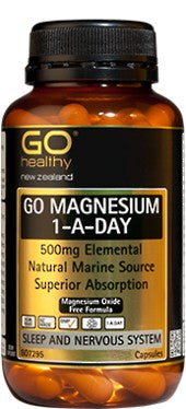 Go Magnesium 1-a-day 500mg 30 vegecaps