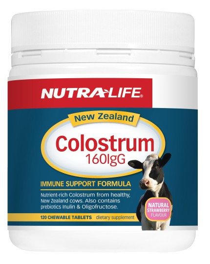 Nutralife Colostrum NZ 160IgG Chewable Tablets 120