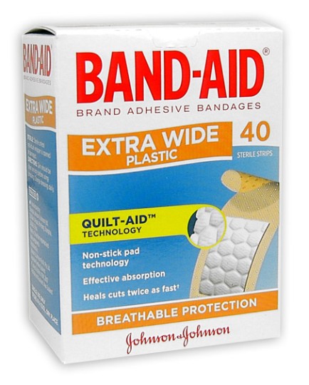 Band-Aid Extra Wide Plastic Strips 40