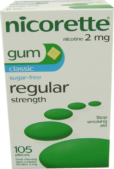 Nicorette Nicotine Gum 2mg Plain (105)