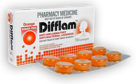 Difflam Throat Orange Sugar Free Lozenges 16