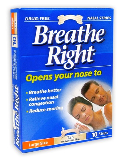 Breathe Right Nasal Strips Large Tan 10