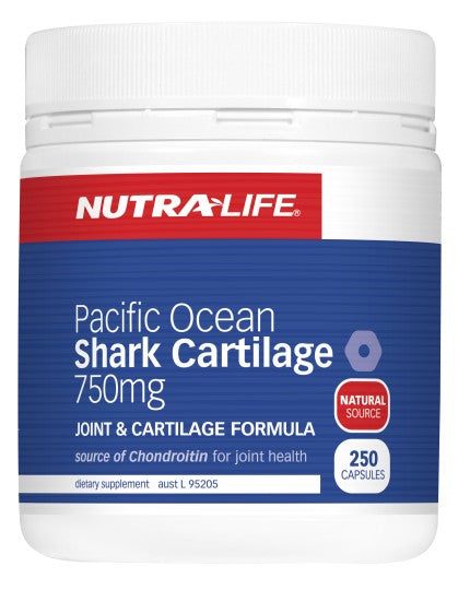Nutralife Pacific Ocean Shark Cartilage 750mg Capsules 250