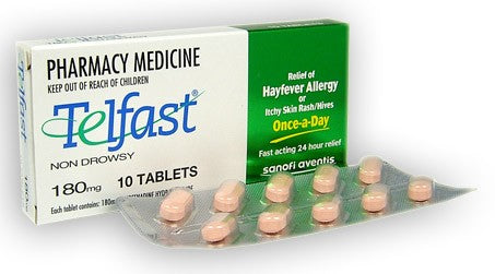 Telfast 180mg Tablets 10