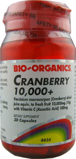 BioOrganics Cranberry 10000+ Capsules 30