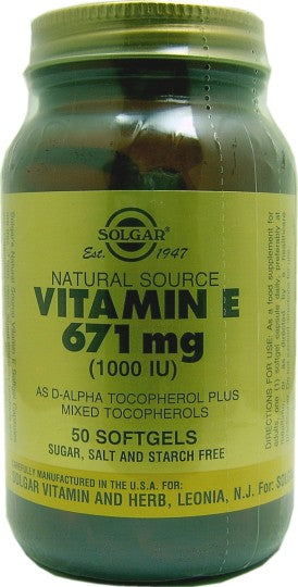 Solgar Vitamin E 671mg (1000iu) Softgels 50