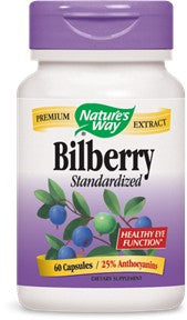 Natures Way Standardized Bilberry Extract Capsules 60