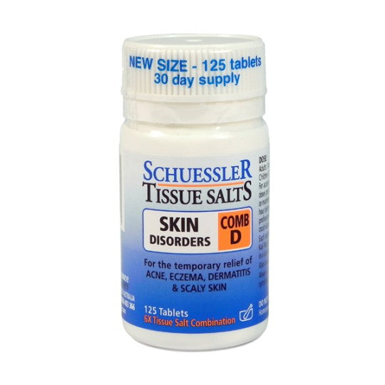 Schuessler Tissue Salt COMB D Skin Disorders Tablets 125