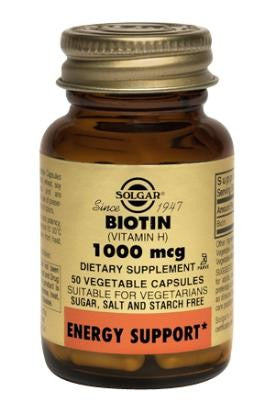 Solgar Biotin 1000 mcg Vegetable Capsules 50