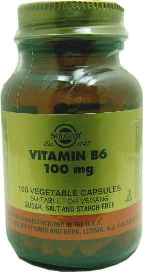 Solgar Vitamin B6 100mg Vegecaps 100