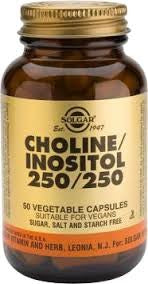 Solgar Choline/Inositol 250/250 Vegecapsules 50