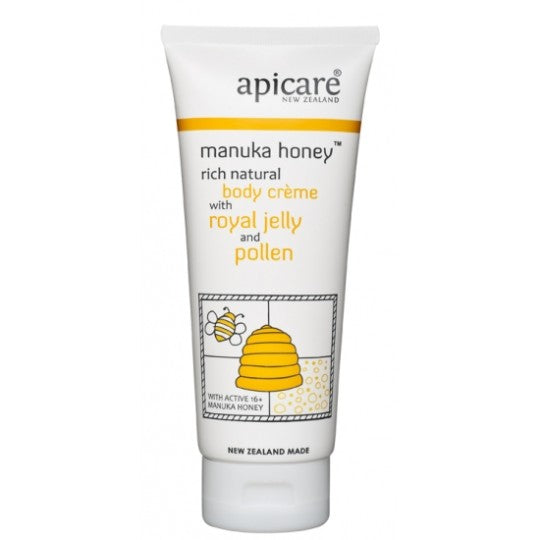 Apicare Manuka Honey Body Creme With Royal Jelly & Pollen 200g