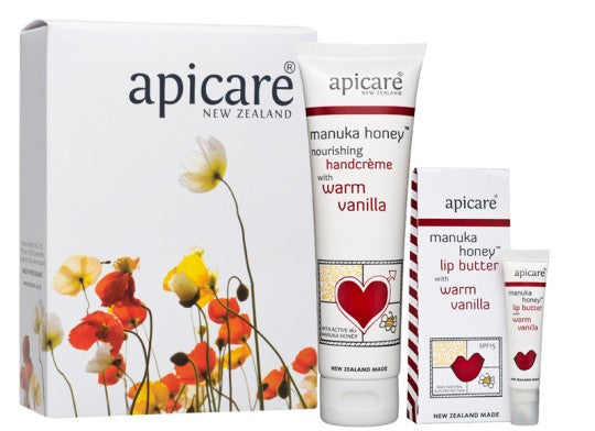 Apicare Warm Vanilla Handcreme & Lip Butter Gift Box