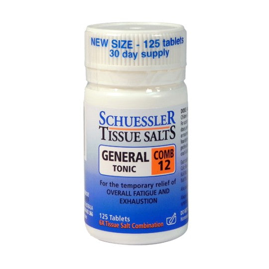 Schuessler Tissue Salt COMB 12 General Tonic Tablets 125