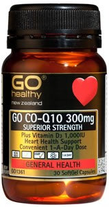 Go Co-Q10 + Vitamin D3  300mg Capsules 30