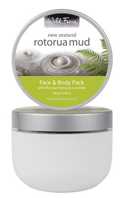 Wild Ferns Rotorua Mud Face & Body Pack with Manuka Honey & Lavender 650g