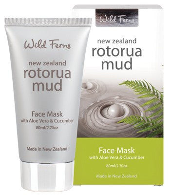 Wild Ferns Rotorua Mud Face Mask with Aloe Vera & Cucumber 80ml