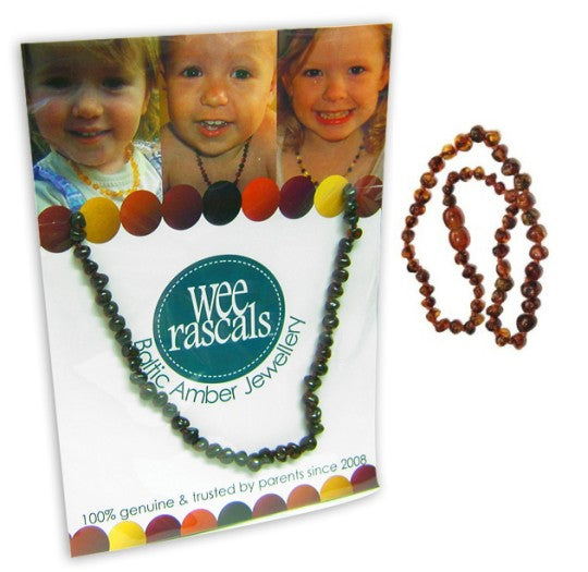 Wee Rascals Baltic Amber Infant/Children Necklace COGNAC