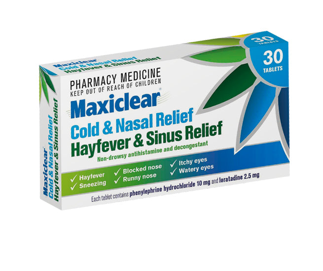 Maxiclear Hayfever & Sinus Relief Tablets 30