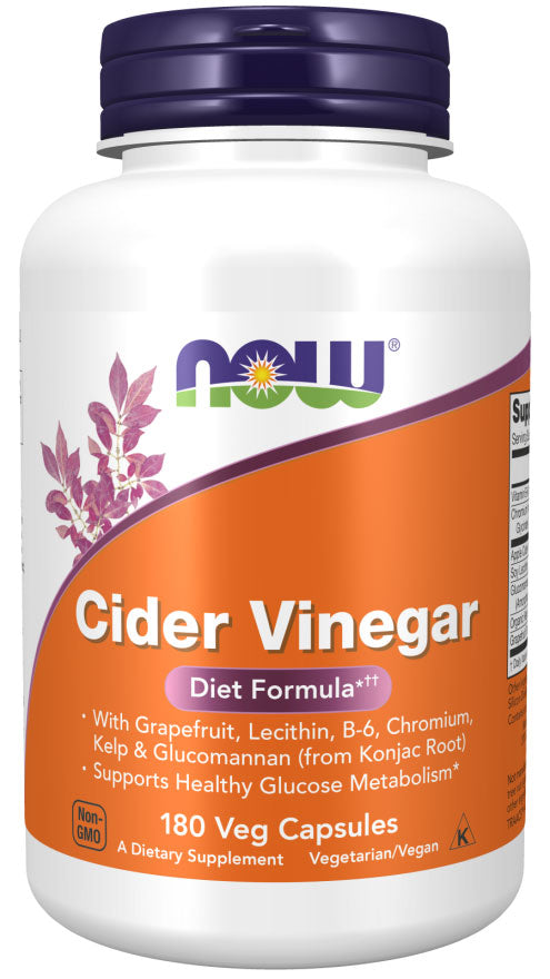 Now Cider Vinegar Veg Capsules 180