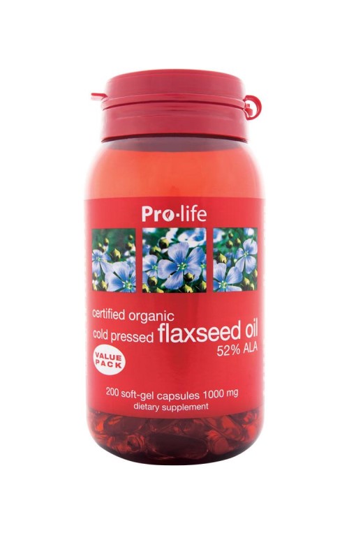 Pro-life Flaxseed Oil 1000mg 200 Softgels