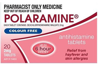 Polaramine 2mg Tablets 20 (Quantity Restriction of 1 packet only)