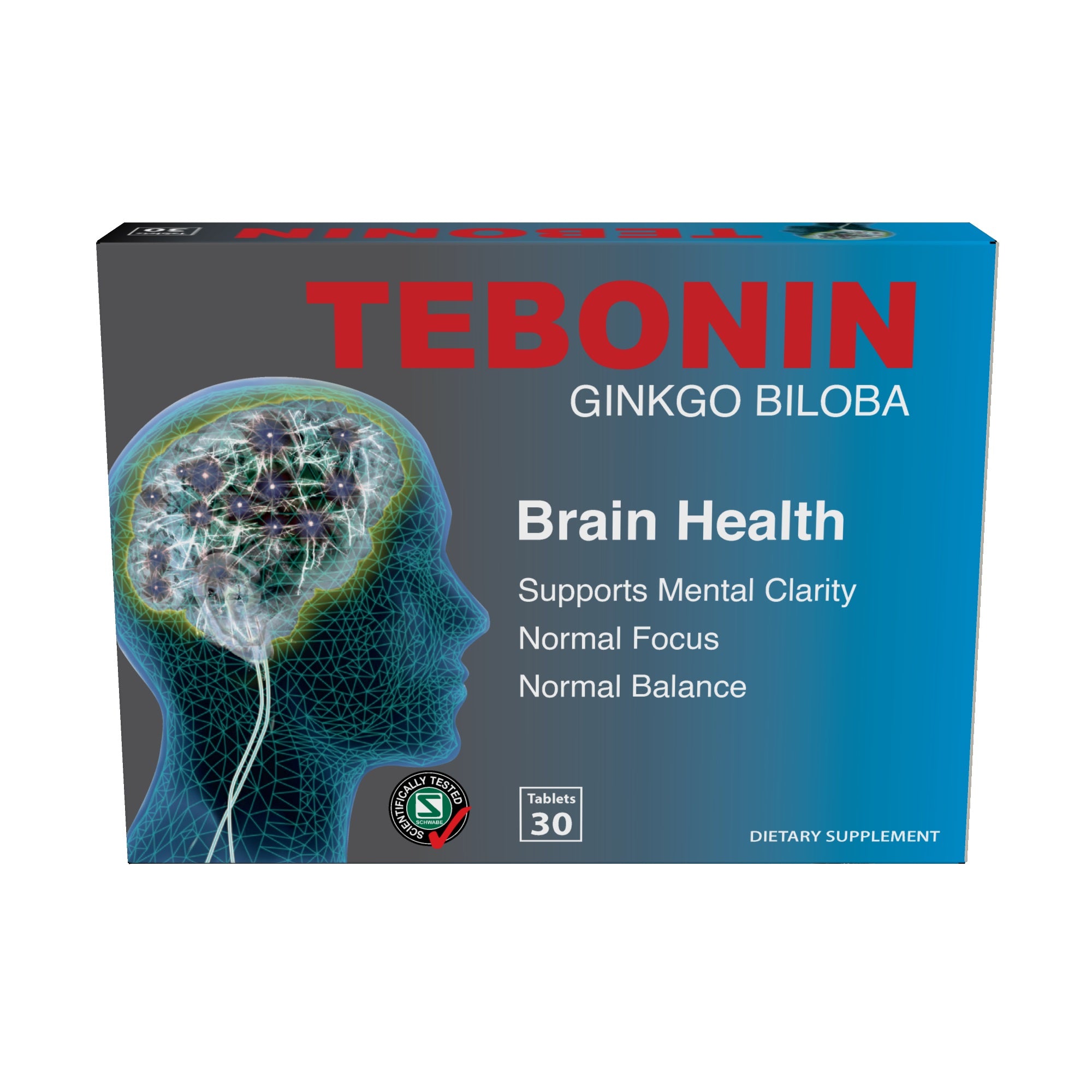 Tebonin Ginkgo Biloba Brain Health Tabs x 30