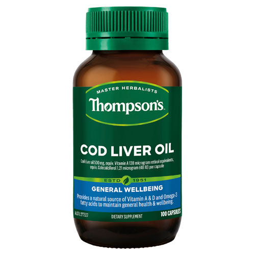 Thompsons Cod Liver Oil Capsules 100