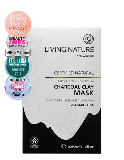 Living Nature Charcoal Clay Mask 10 x 5ml