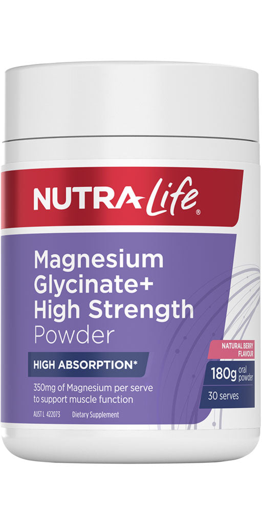 Nutralife Magnesium Glycinate+ High Strength Powder 180g