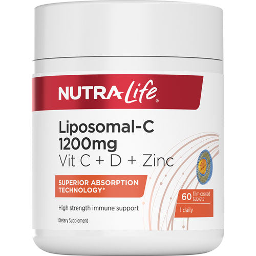 Nutralife Liposomal-C 1200mg Vit C + D + Zinc 30