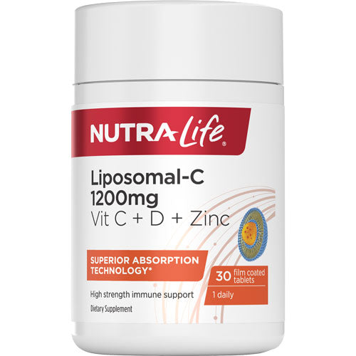 Nutralife Liposomal-C 1200mg Vit C + D + Zinc 30