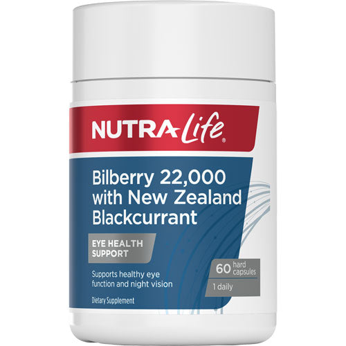 Nutralife Bilberry 22000 with NZ Blackcurrant Capsules 60