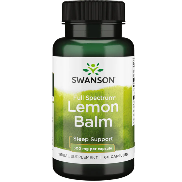 Swanson Full Spectrum Lemon Balm Capsules 500mg 60