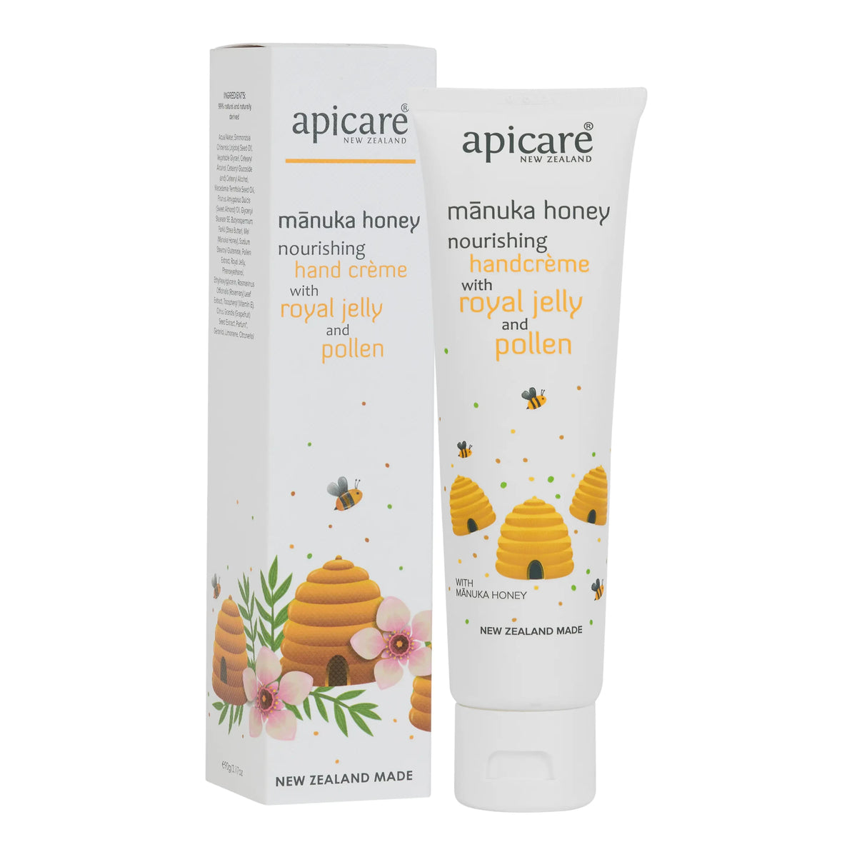 Apicare Manuka Honey Handcreme With Royal Jelly & Pollen 90g