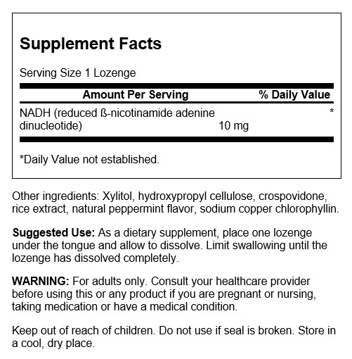 Swanson NADH Lozenges 10mg 30