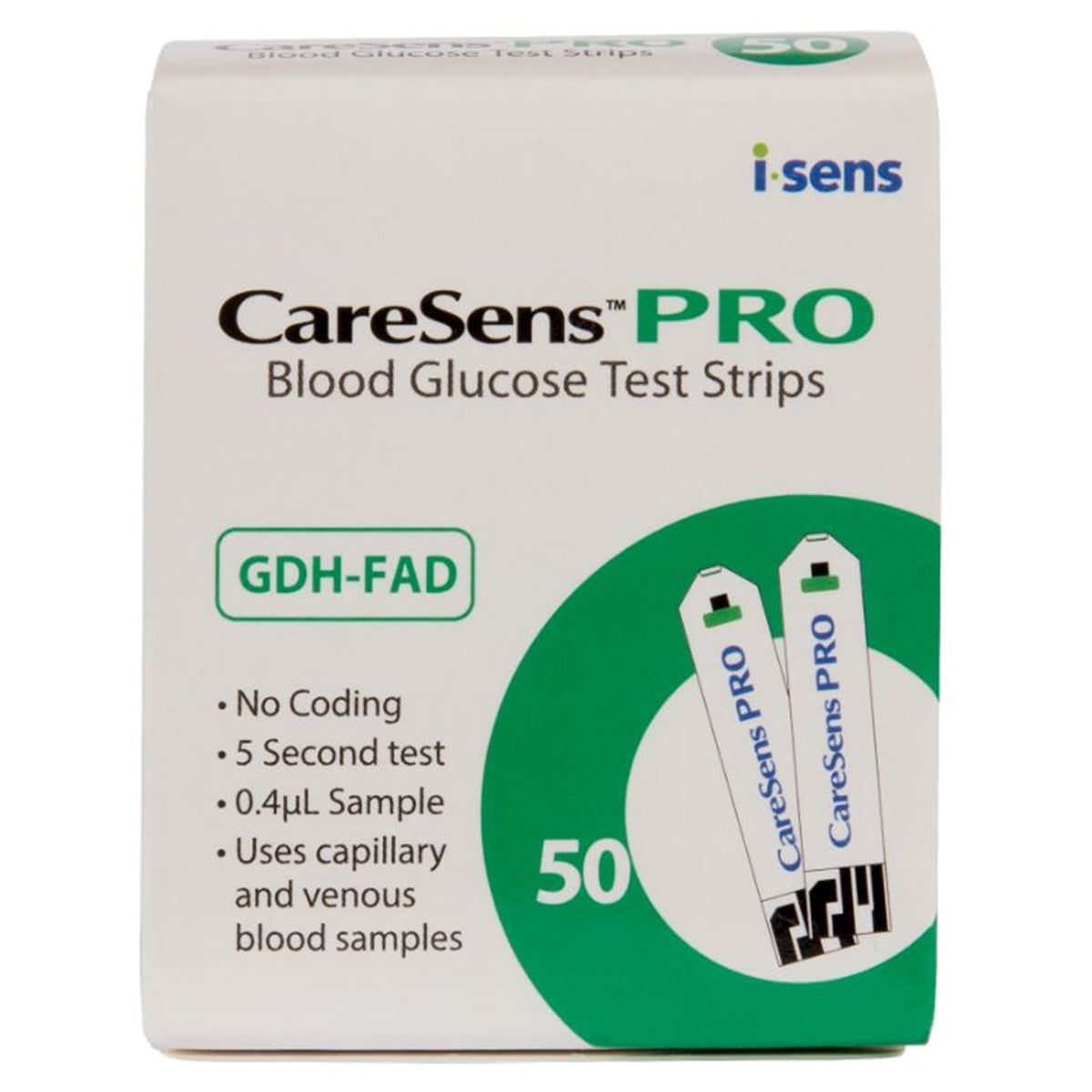 Caresens Pro Blood Glucose Testing Strips 50