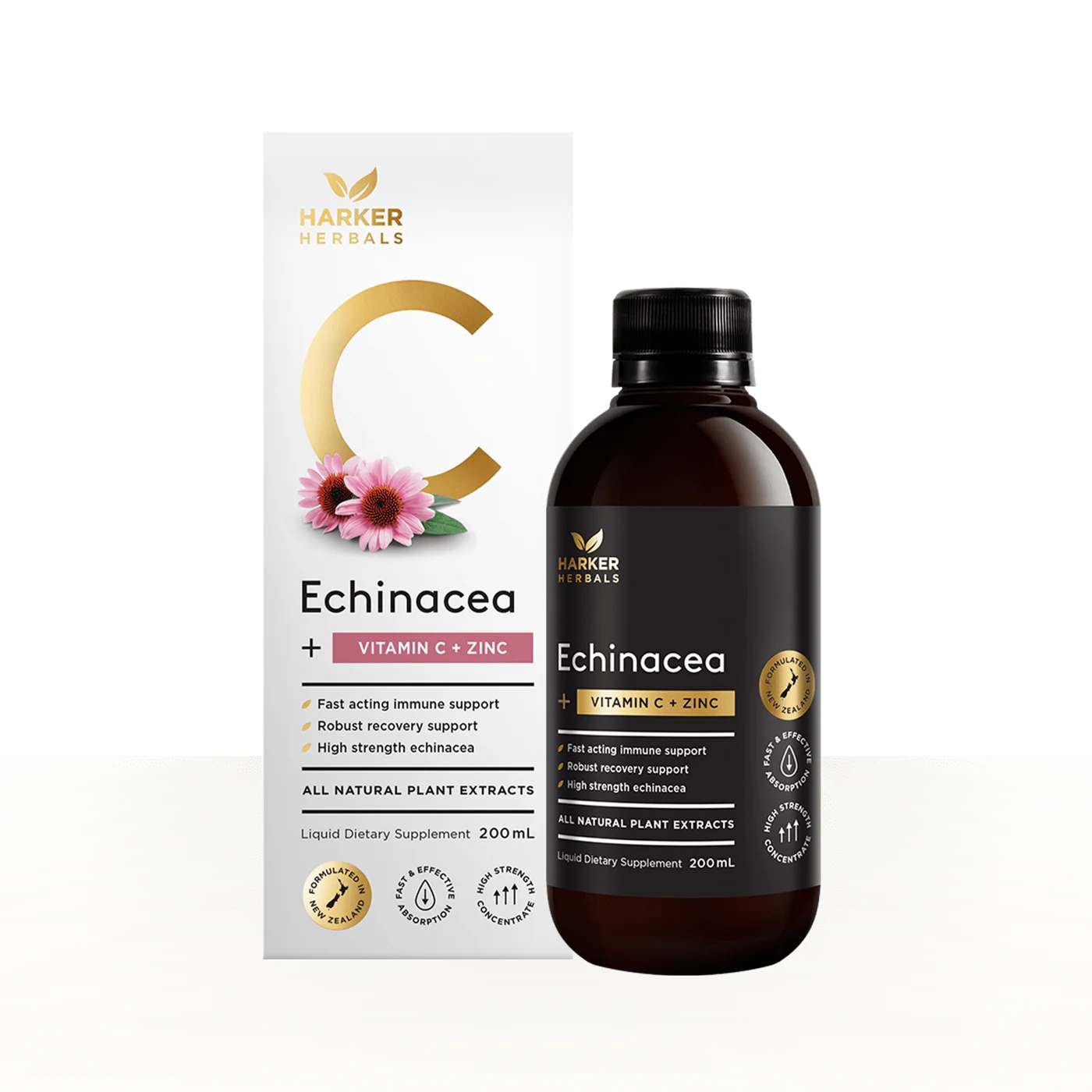 Harker Herbals Echinacea, Vitamin C + Zinc