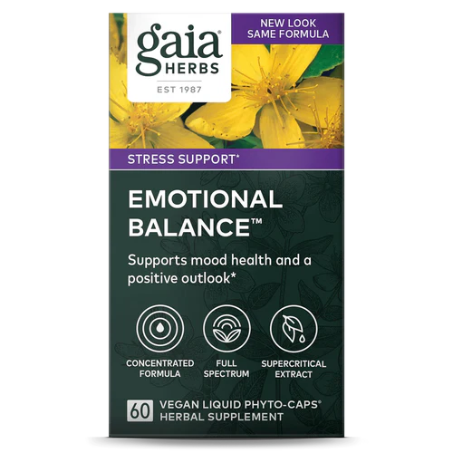 Gaia Herbs Emotional Balance Vegan Liquid Phyto-Caps 60