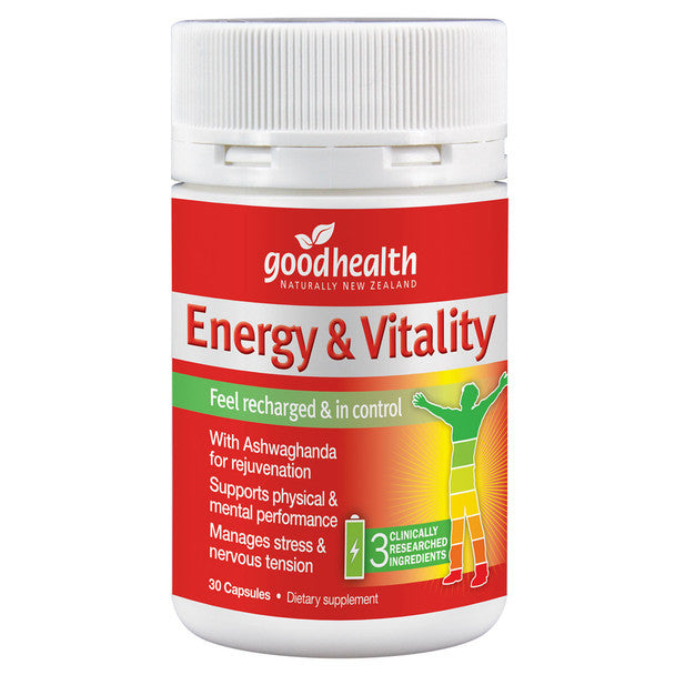 Good Health Energy & Vitality Capsules 30 (was Stress and Vitality Support)