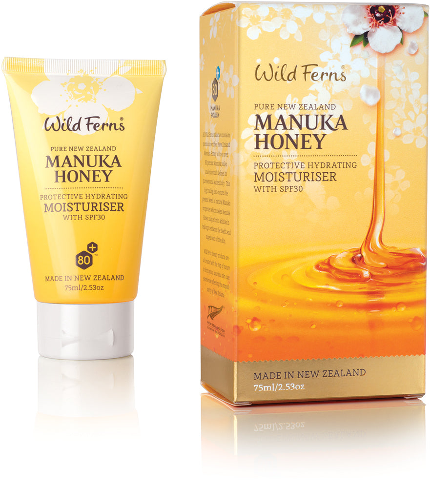 Wild Ferns Manuka Honey Protective Hydrating Moisturiser with SPF30 75ml (New)