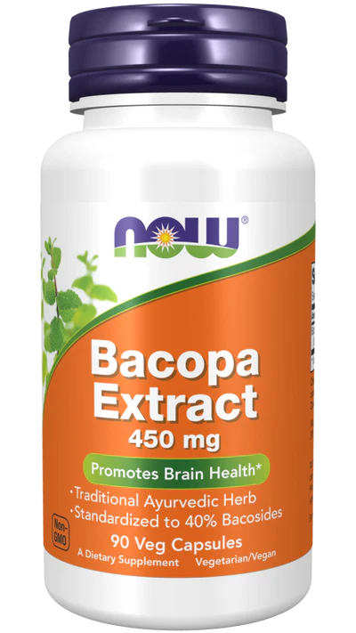 Now Bacopa Extract 450 mg Veg Capsules 90