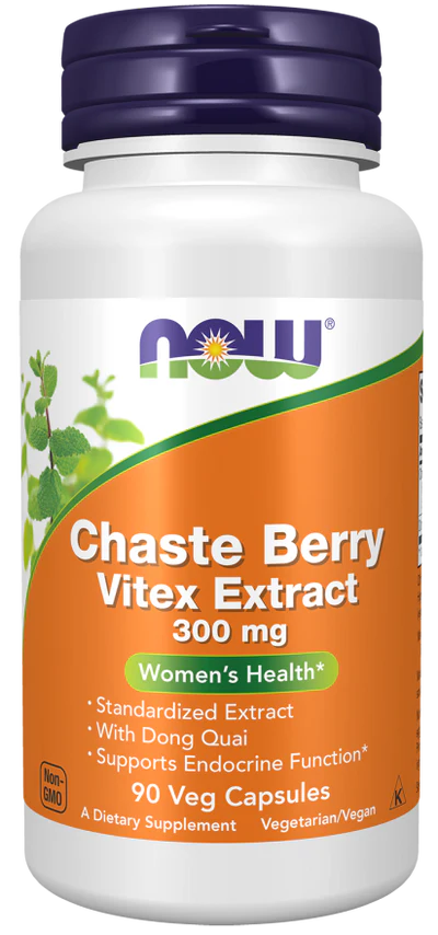 Now Chaste Berry Vitex Extract 300 mg Veg Capsules 90