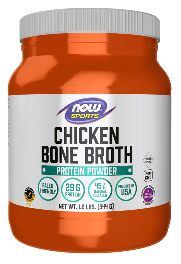 Now Chicken Bone Broth Powder 544 gm