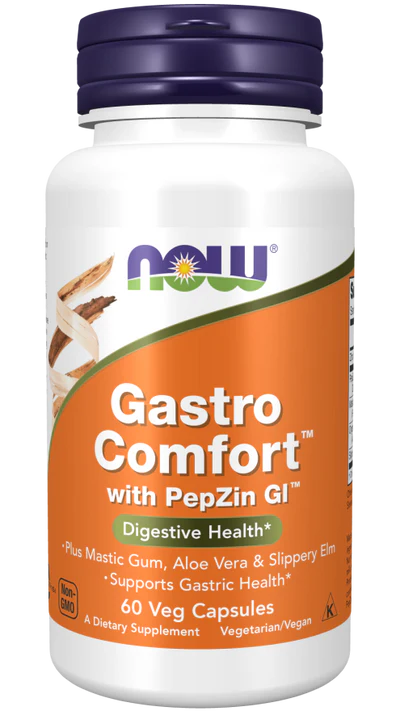 Now Gastro Comfort with PepZin GI Veg Capsules 60