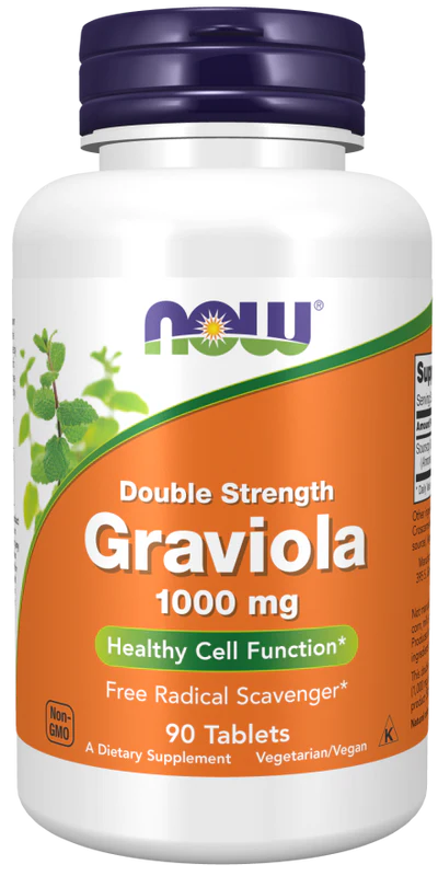 Now Graviola Double Strength 1000 mg Tablets 90