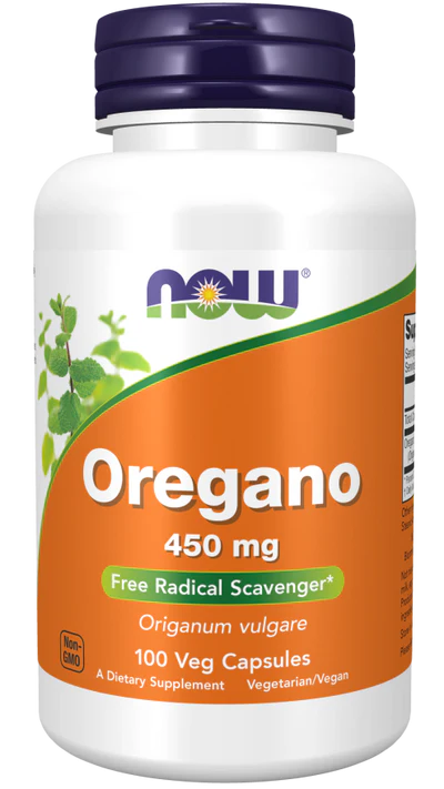 Now Oregano 450 mg Veg Capsules 100