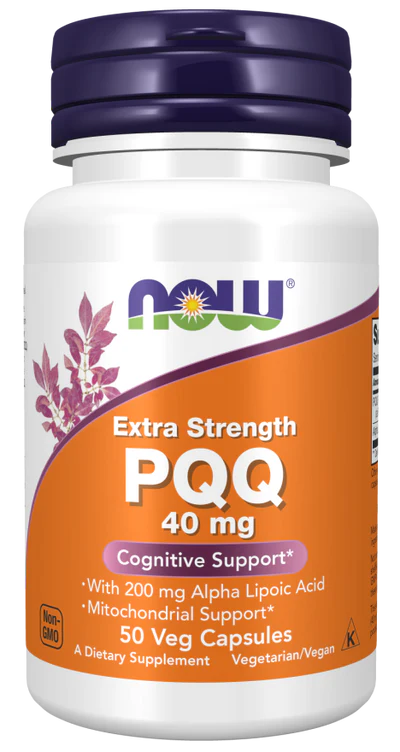 Now PQQ Extra Strength 40 mg Veg Capsules 50