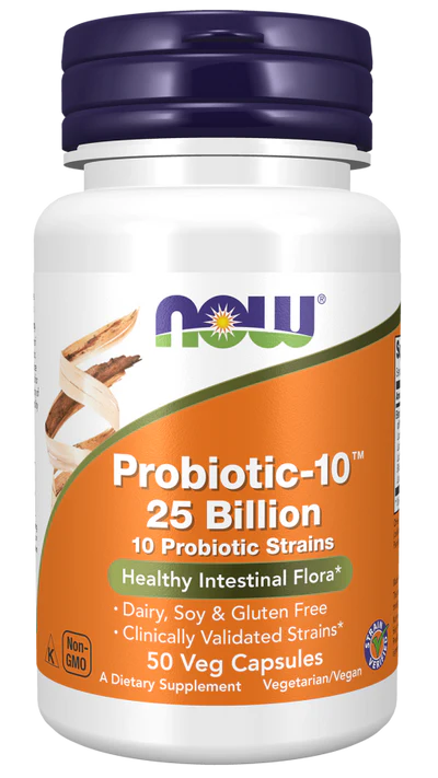 Now Probiotic-10 25 Billion Veg Capsules 50