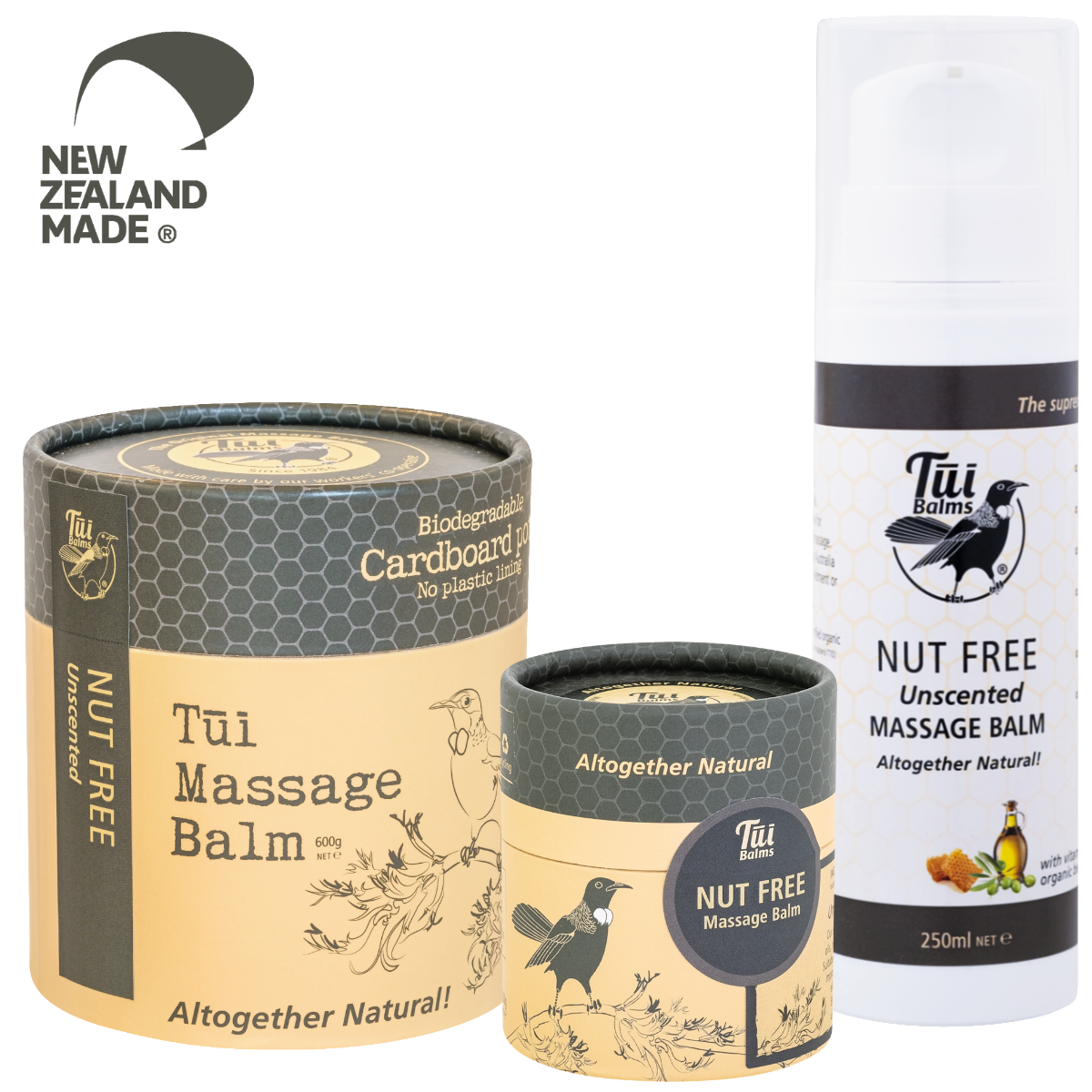 Tui Balms Nut Free Unscented Body & Massage Balm 100g